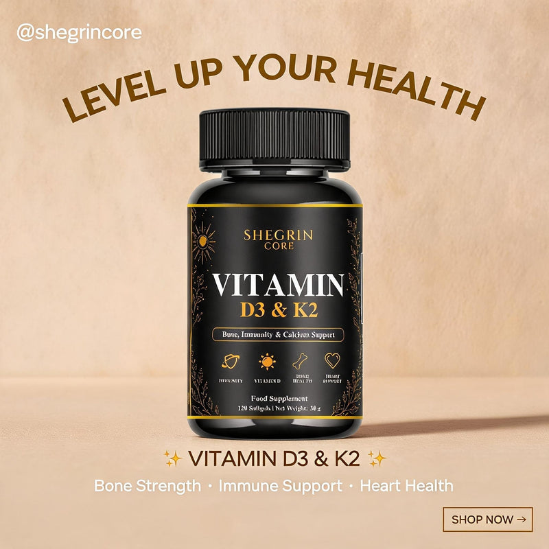 shegrin vitamin D3 & K2 capsules