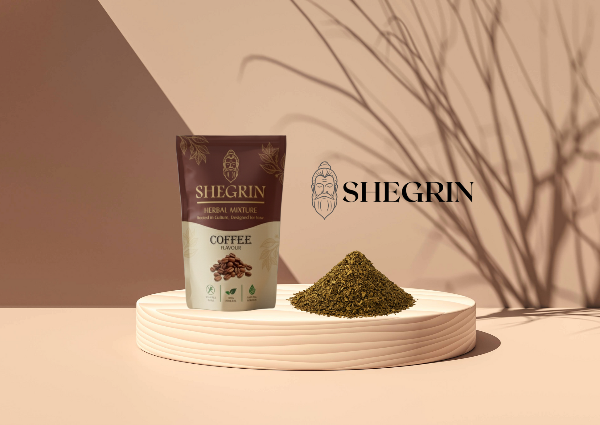 Shegrin Mix Coffee - Stalk-free & Natural Blend - 35g Quality Herbal Mix