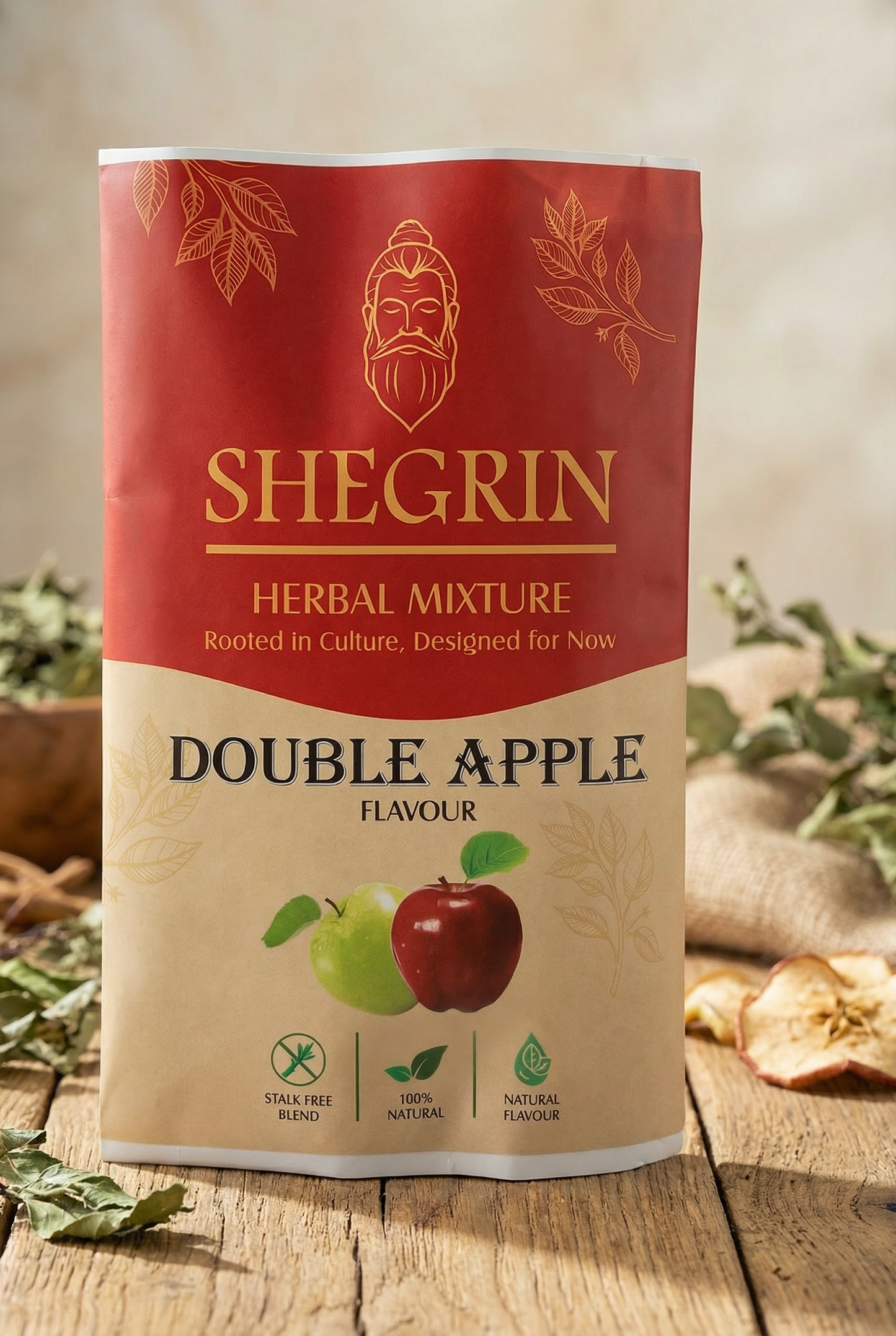 Shegrin Mix Double Apple - Stalk-free & Natural Blend - 35g Quality Herbal Mix