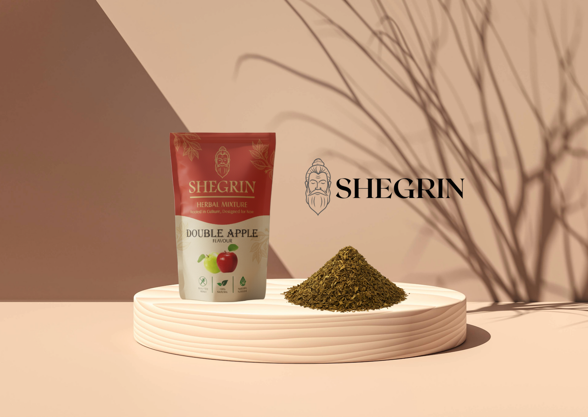 Shegrin Mix Double Apple - Stalk-free & Natural Blend - 35g Quality Herbal Mix