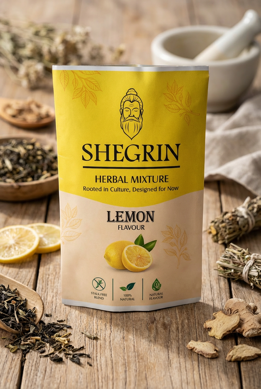 Shegrin Mix Lemon - Stalk-free & Natural Blend - 35g Quality Herbal Mix