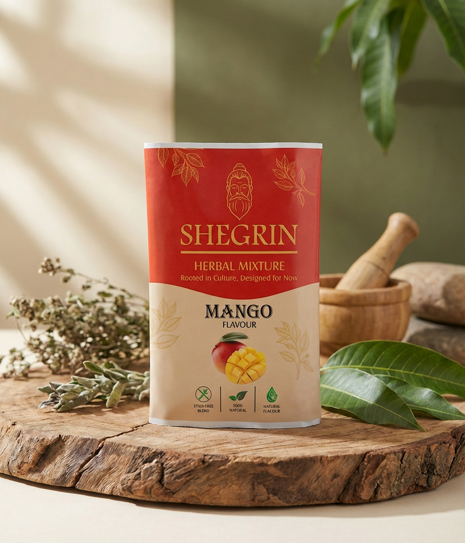 Shegrin Mix Mango - Stalk-free & Natural Blend - 35g Quality Herbal Mix