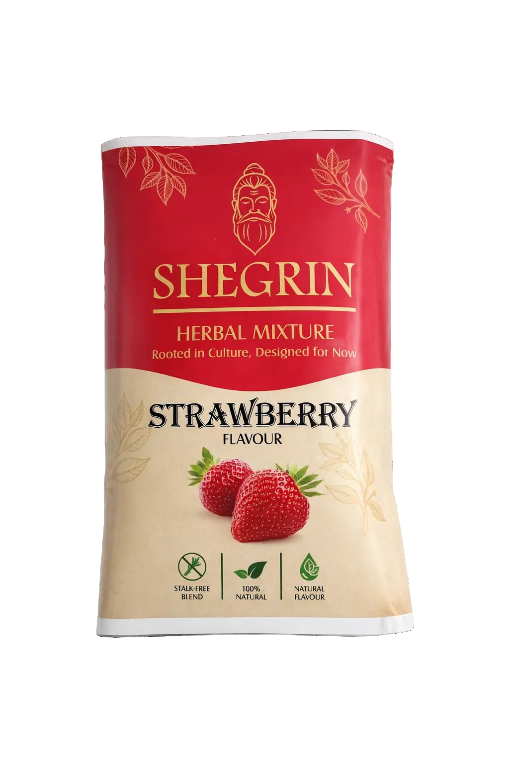 Shegrin Mix Strawberry - Stalk-free & Natural Blend - 35g Quality Herbal Mix