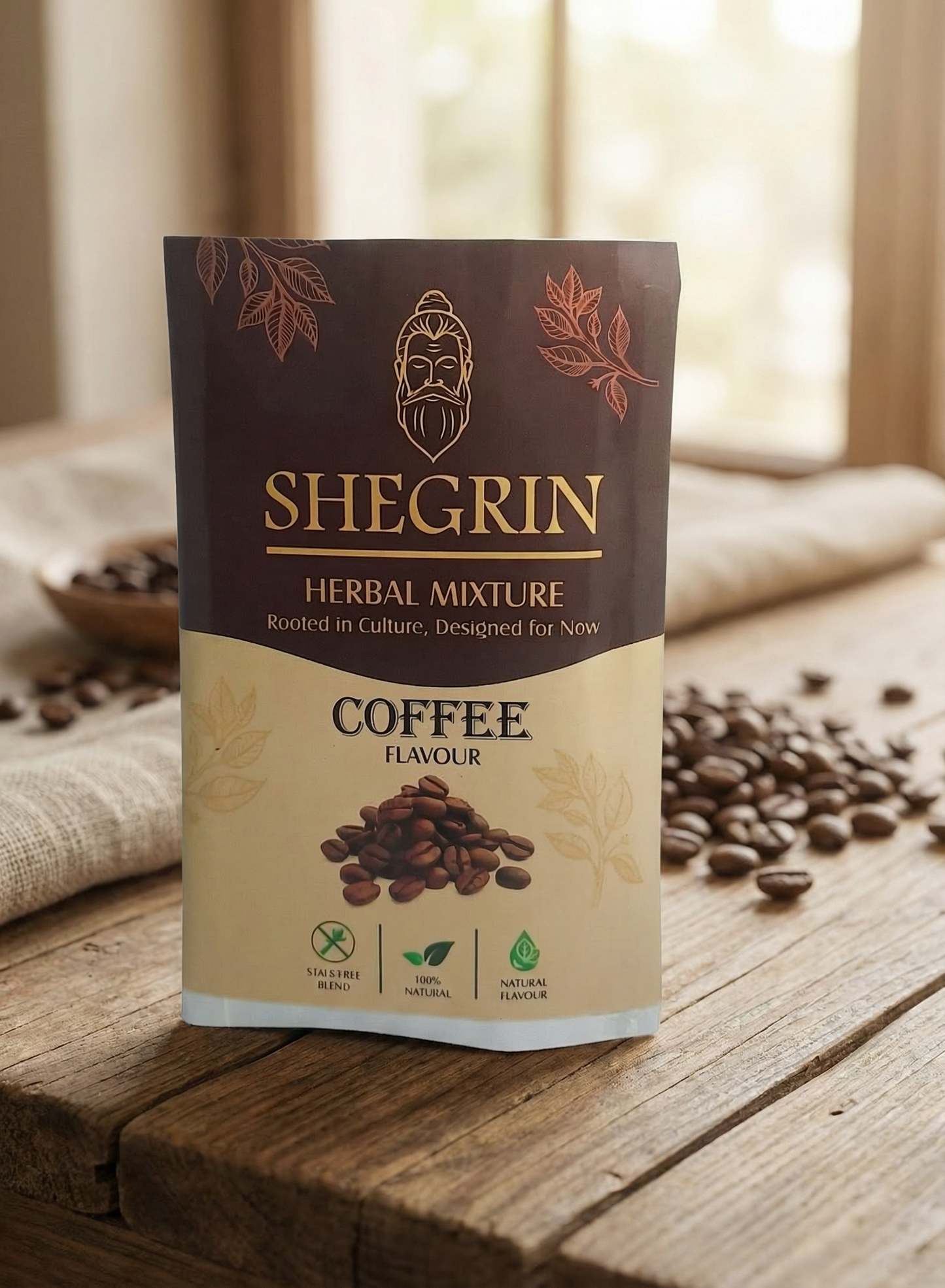 Shegrin Mix Coffee - Stalk-free & Natural Blend - 35g Quality Herbal Mix