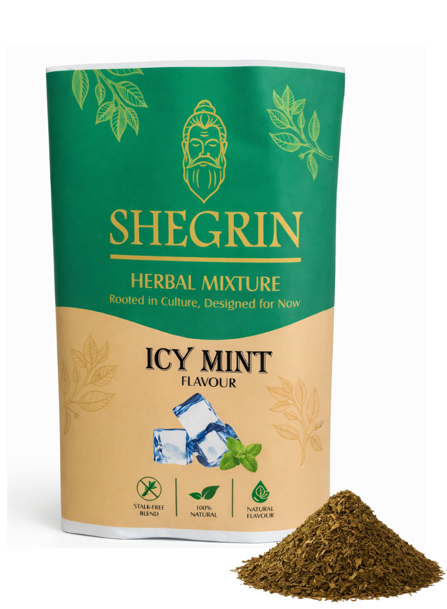 Shegrin Mix Icy Mint - Stalk-free & Natural Blend - 35g Quality Herbal Mix