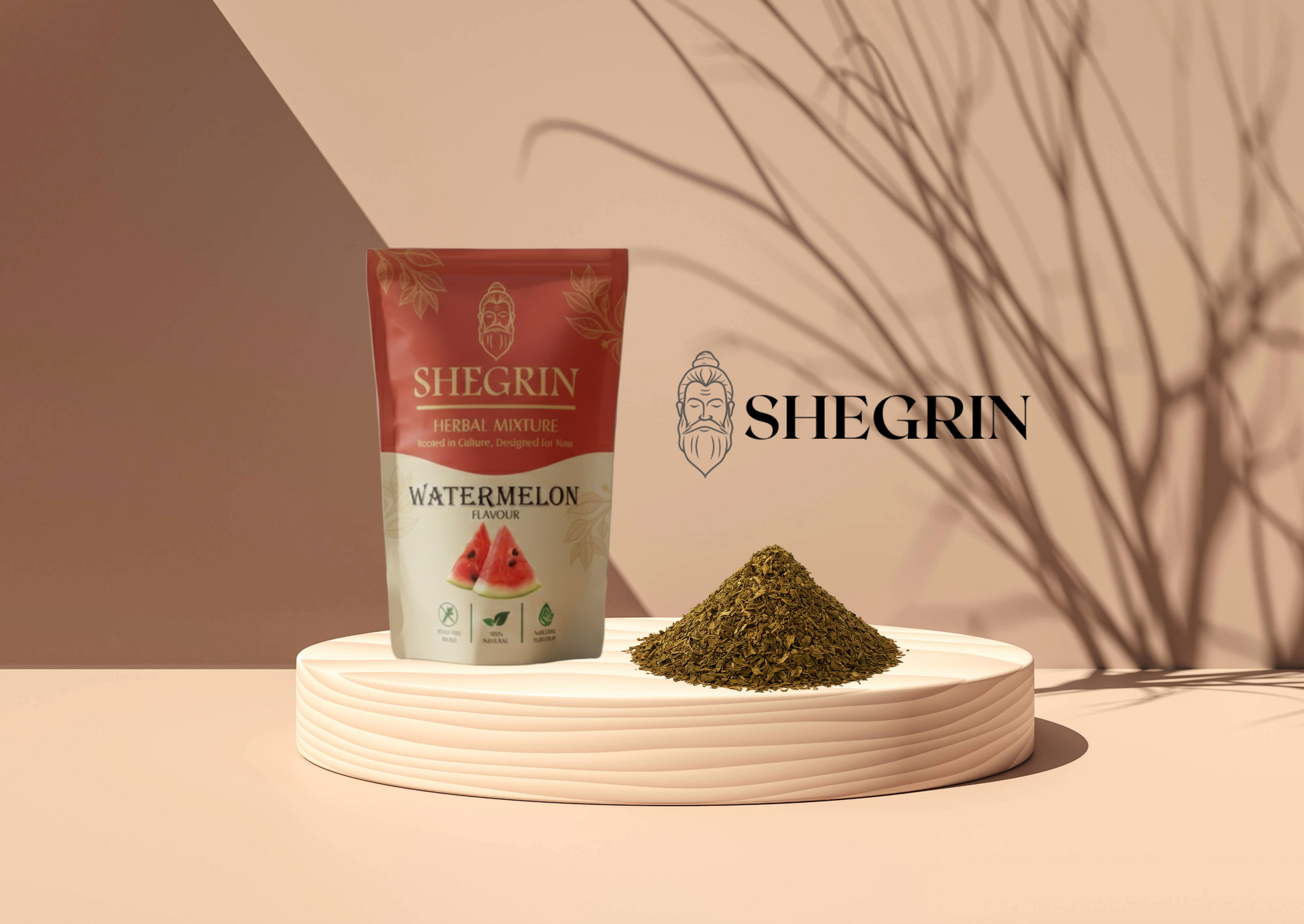 Shegrin Mix Watermelon - Stalk-free & Natural Blend - 35g Quality Herbal Mix