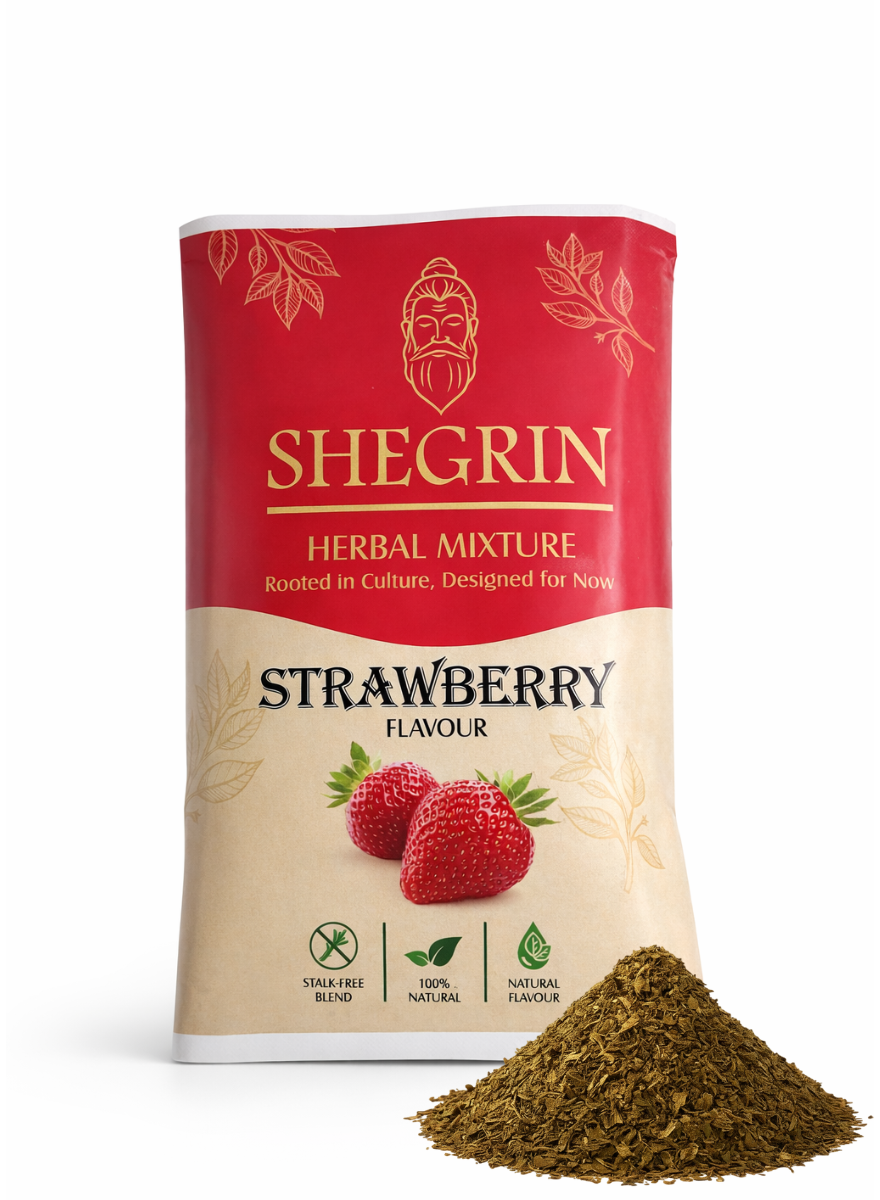 Shegrin Mix Strawberry - Stalk-free & Natural Blend - 35g Quality Herbal Mix